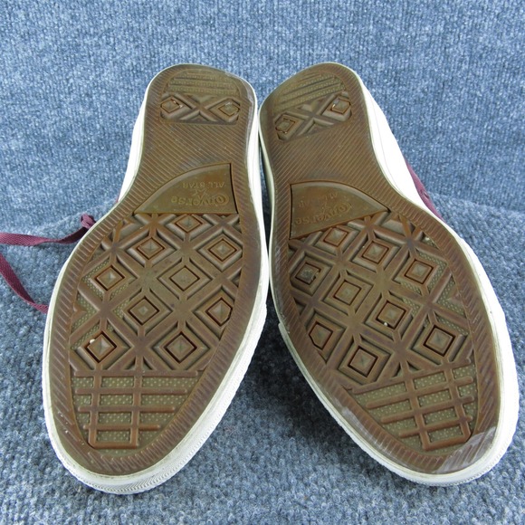Converse‎ Mid All Star Men Sneaker Shoes Size 9 Medium Maroon Fabric Lace Up - Picture 9 of 9